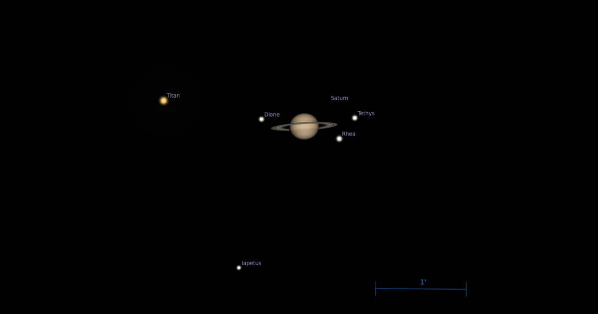 The Sky Today on Thursday, October 22: Iapetus at superior conjunction